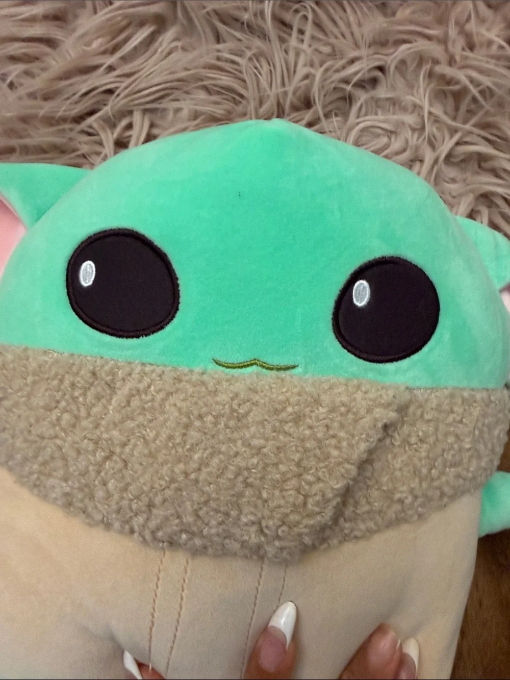 Star Wars Baby Yoda Plush Toy in Mint Green and Pink
